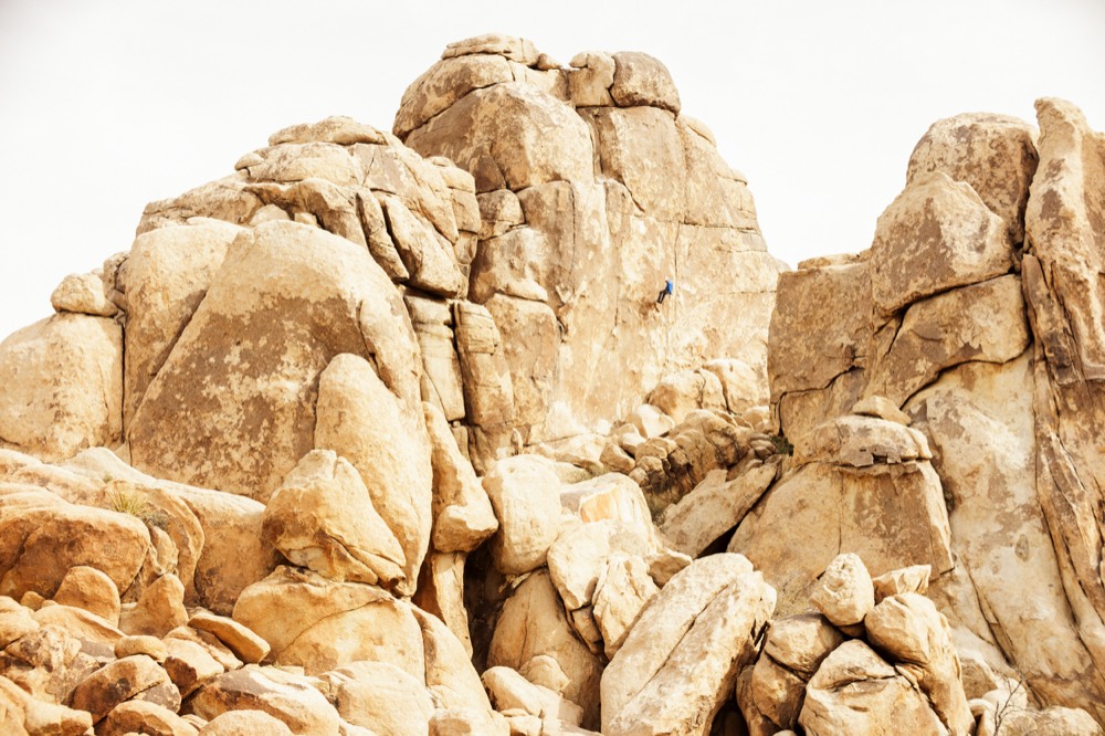Towers of sunlit orange granite